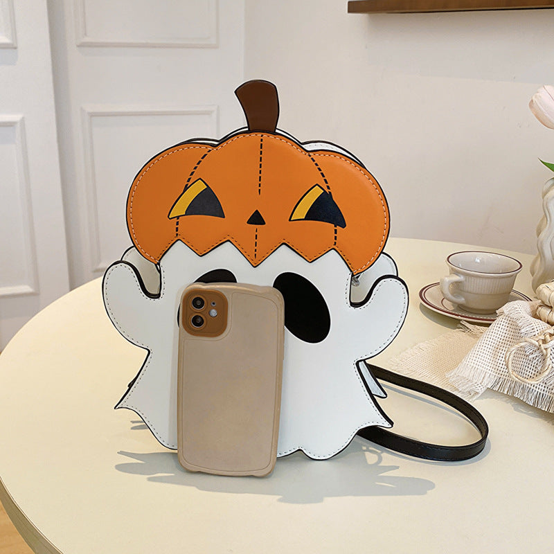 Halloween Shouder Bags Creative 3D Cartoon Pumpkin Ghost Design Cute