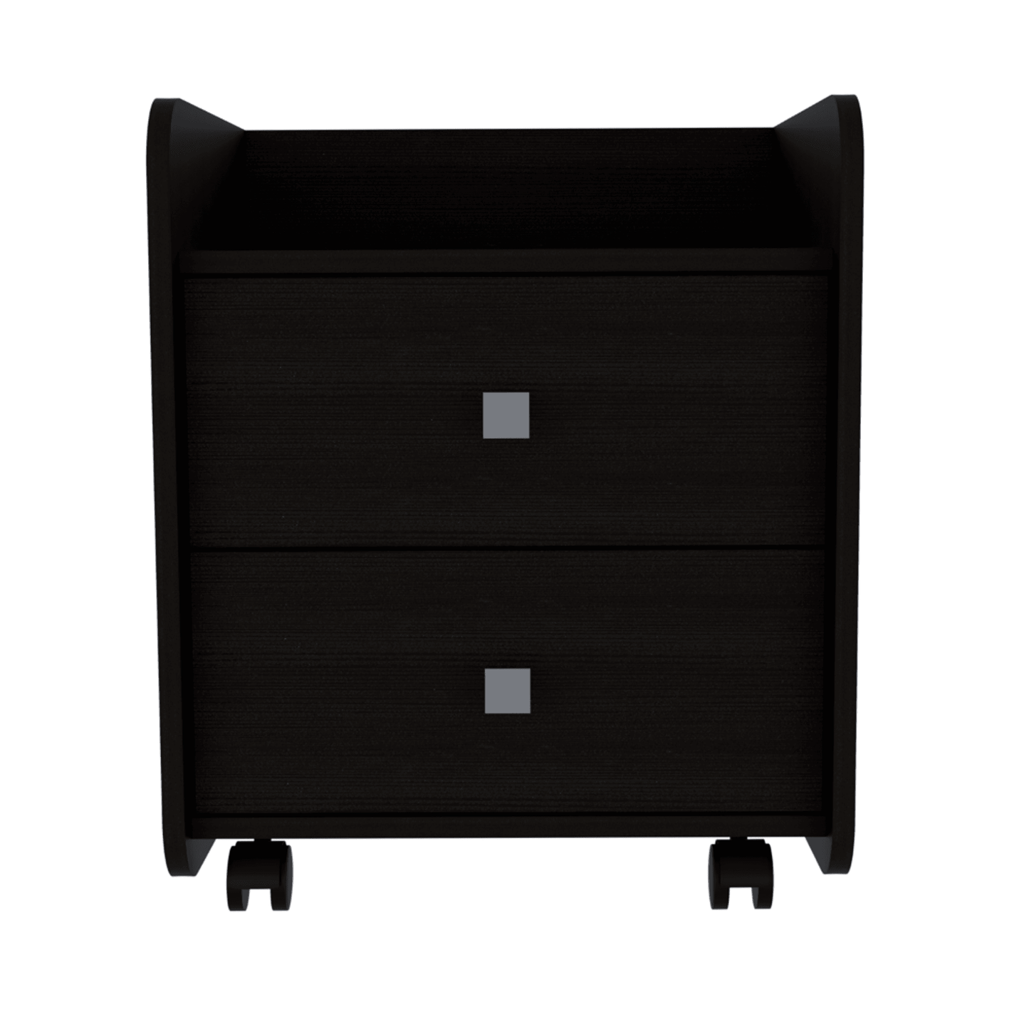 Marsella Modern Nightstand With Casters And Drawers