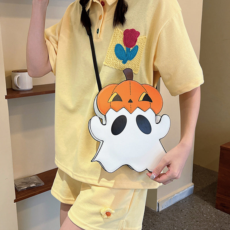 Halloween Shouder Bags Creative 3D Cartoon Pumpkin Ghost Design Cute