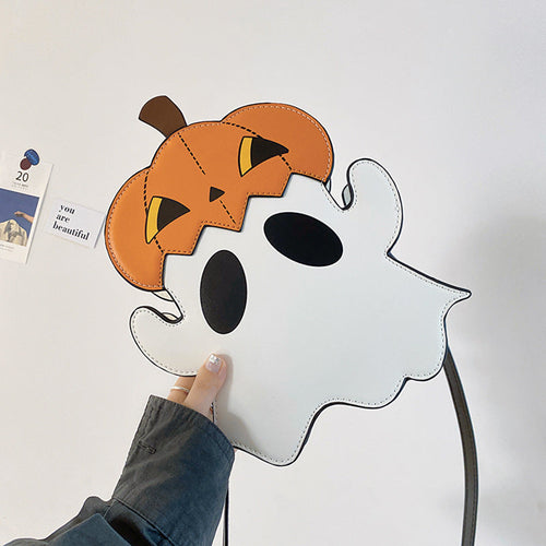 Halloween Shouder Bags Creative 3D Cartoon Pumpkin Ghost Design Cute